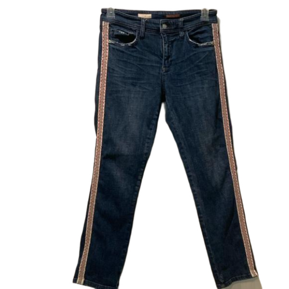Anthropologie Pilcro Boho Slim Boyfriend Crop Jeans Size 28
